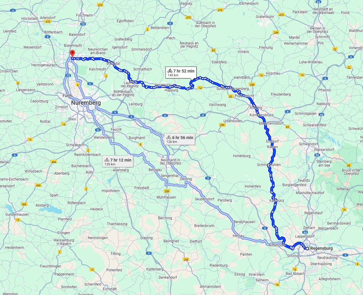 Anreise von Regensburg Zu Erlangen Über 
