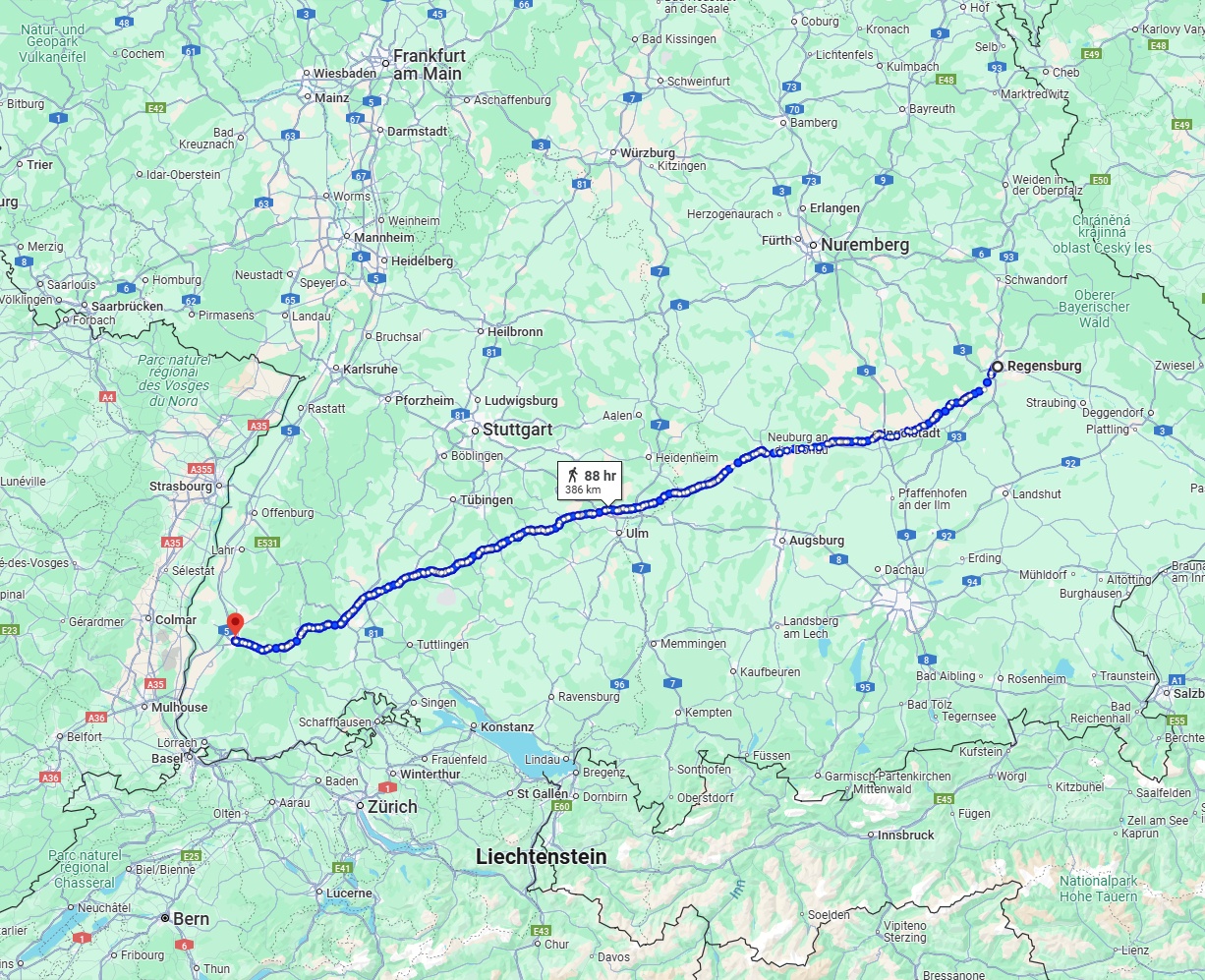 Anreise von Regensburg Zu Freiburg im Breisgau Über 