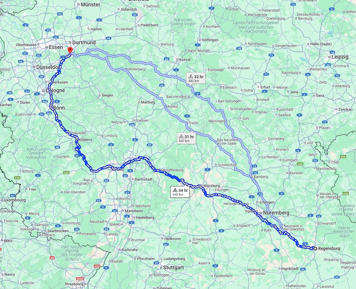 Anreise von Regensburg Zu Hagen Über 