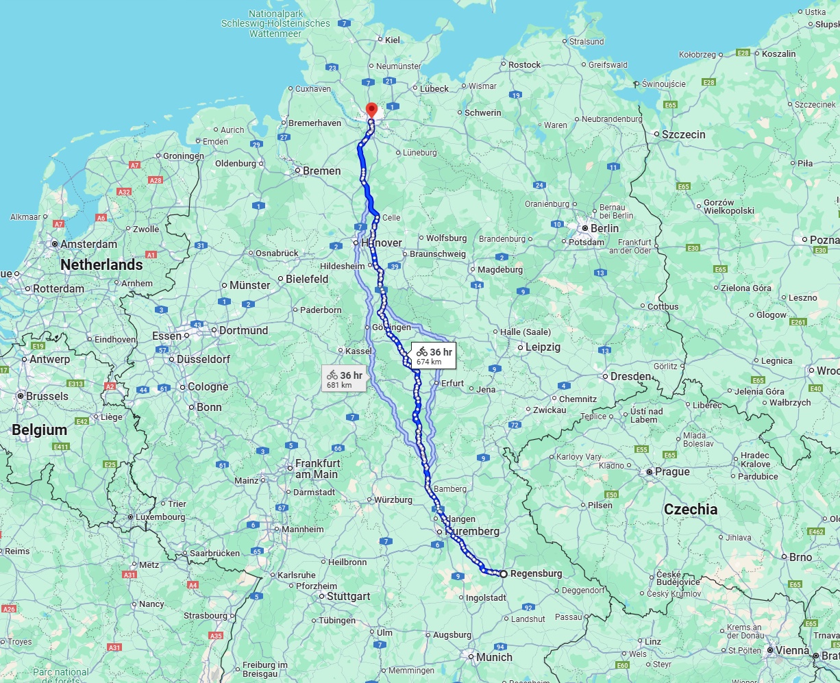 Anreise von Regensburg Zu Hamburg Über 