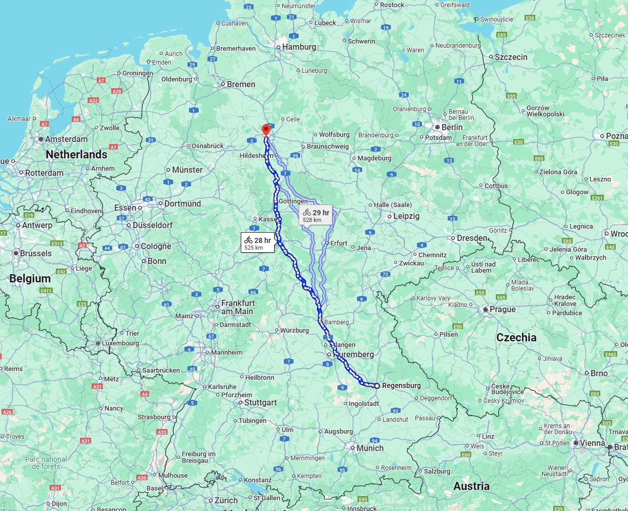 Anreise von Regensburg Zu Hannover Über 