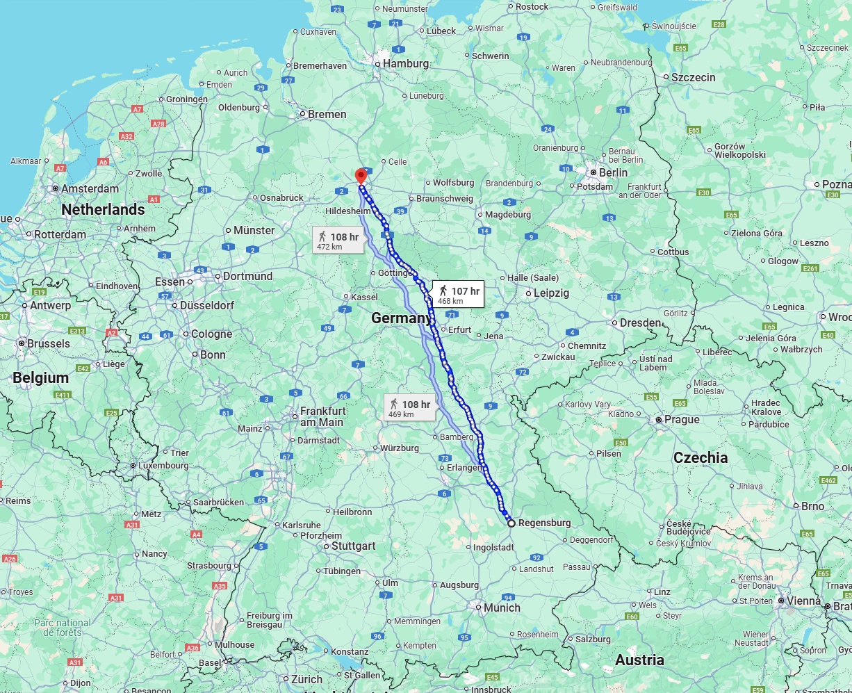 Anreise von Regensburg Zu Hannover Über 
