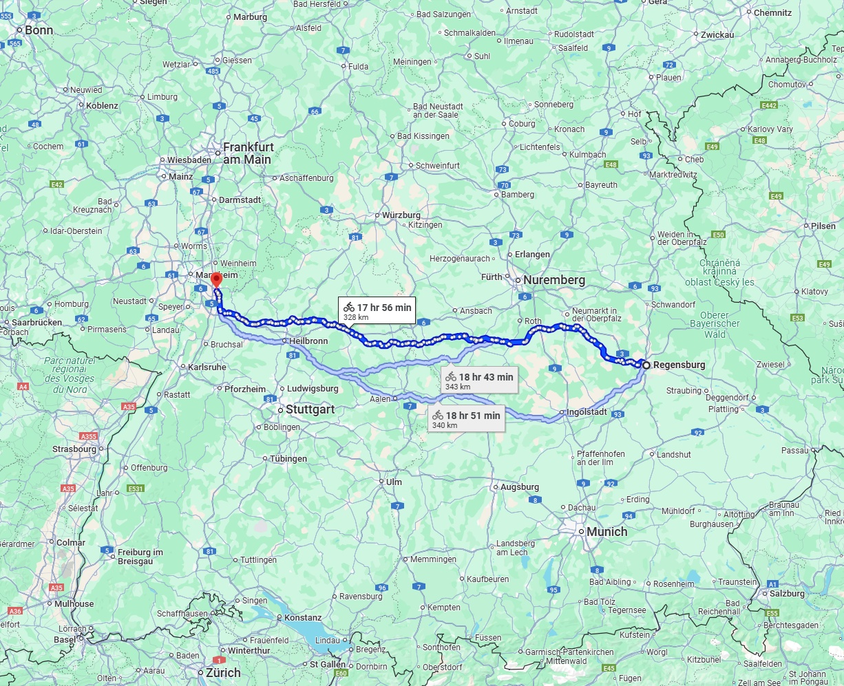 Anreise von Regensburg Zu Heidelberg Über 
