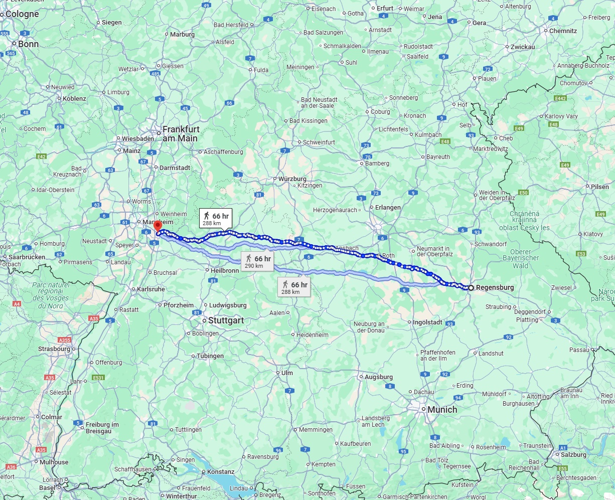 Anreise von Regensburg Zu Heidelberg Über 