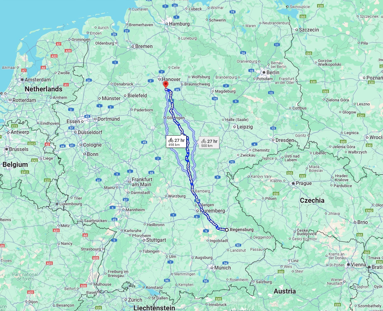 Anreise von Regensburg Zu Hildesheim Über 