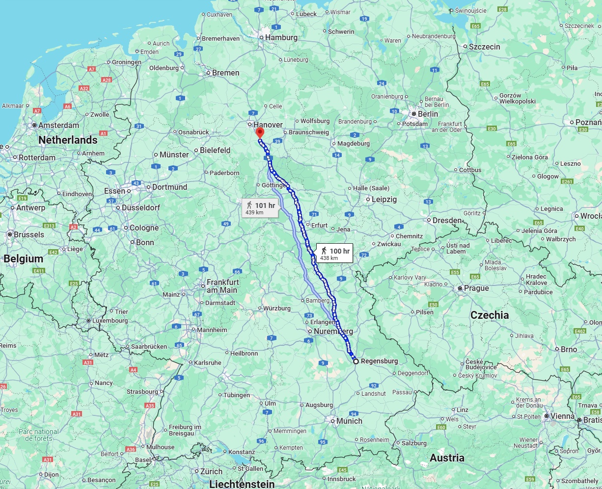 Anreise von Regensburg Zu Hildesheim Über 