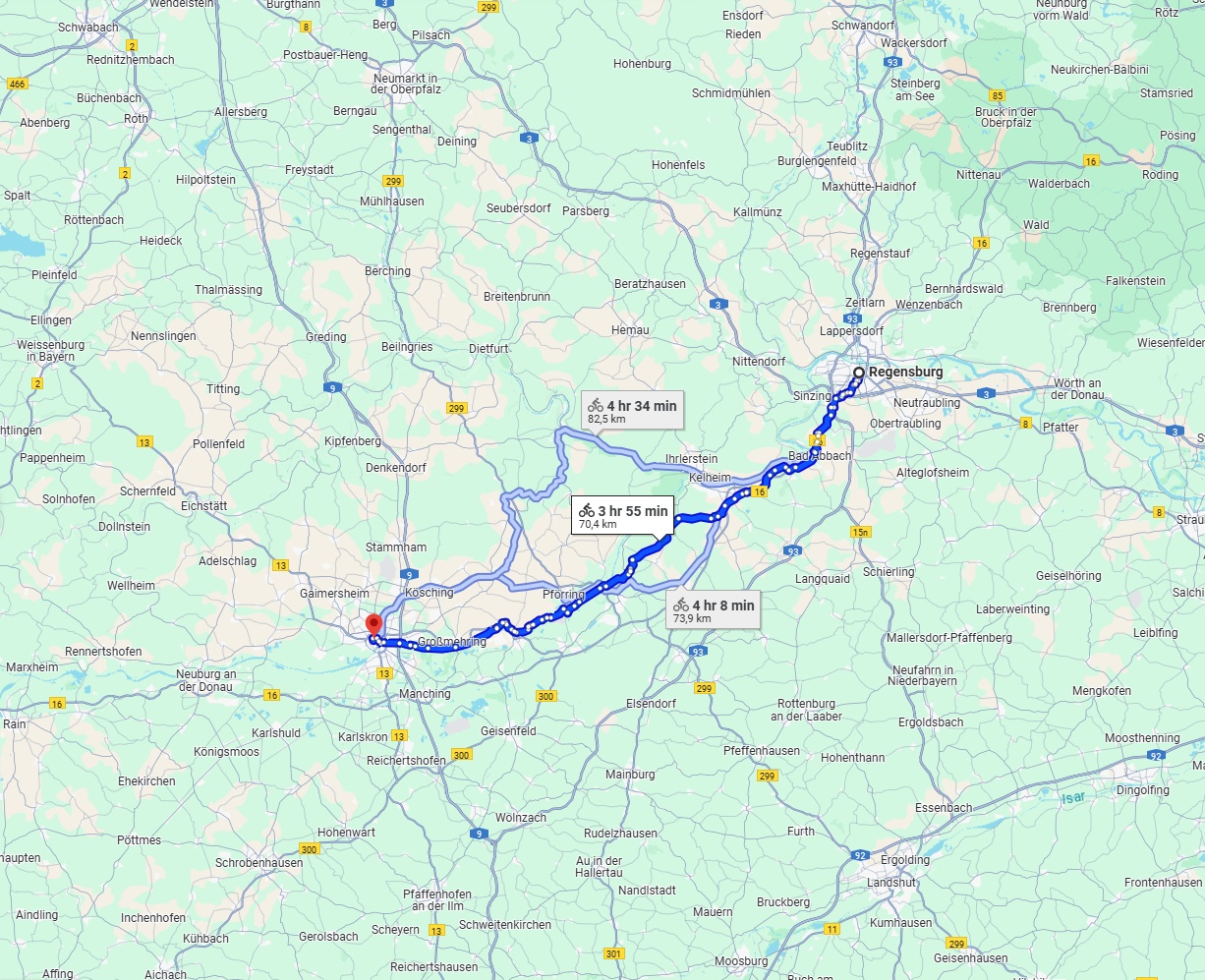 Anreise von Regensburg Zu Ingolstadt Über 
