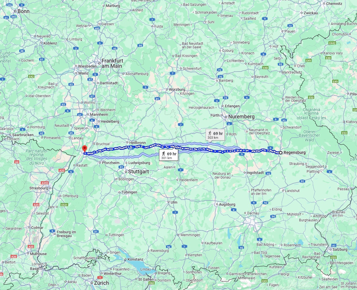 Anreise von Regensburg Zu Karlsruhe Über 