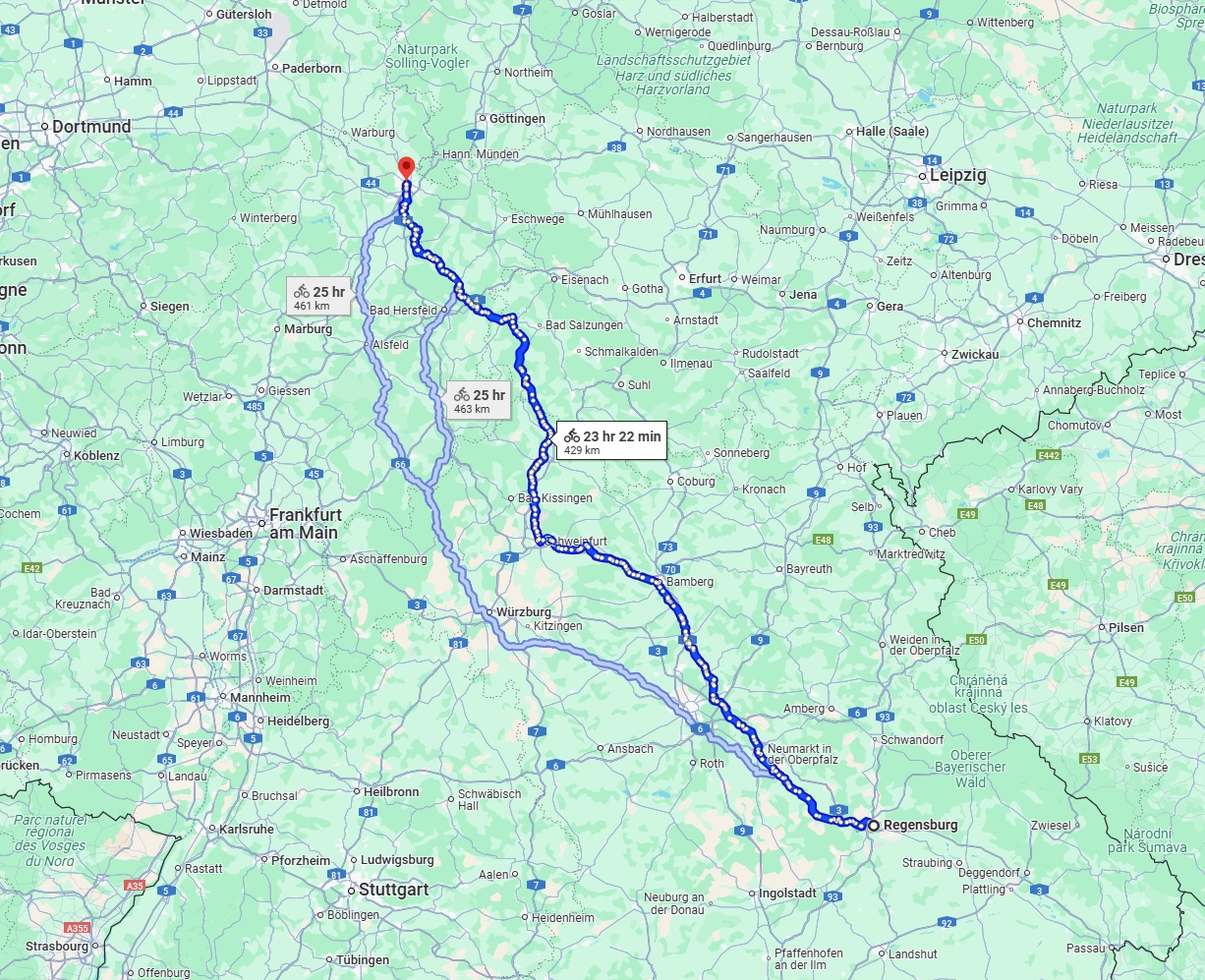 Anreise von Regensburg Zu Kassel Über 