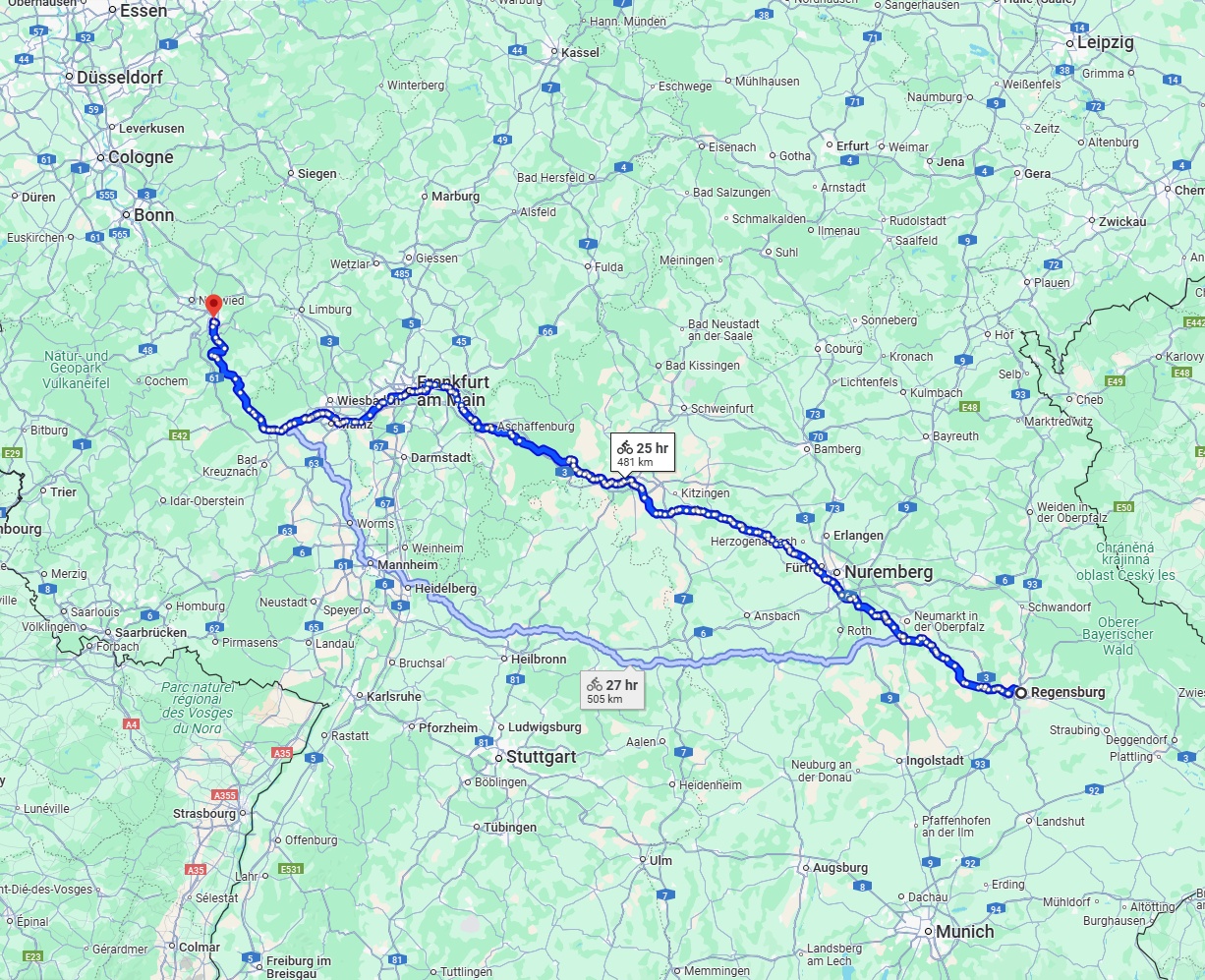 Anreise von Regensburg Zu Koblenz Über 