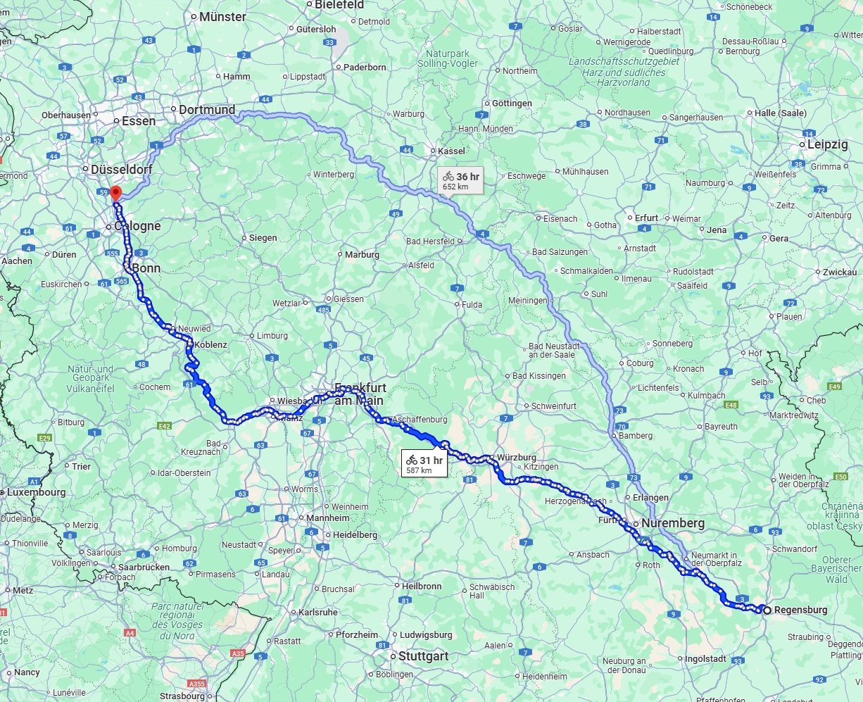 Anreise von Regensburg Zu Leverkusen Über 