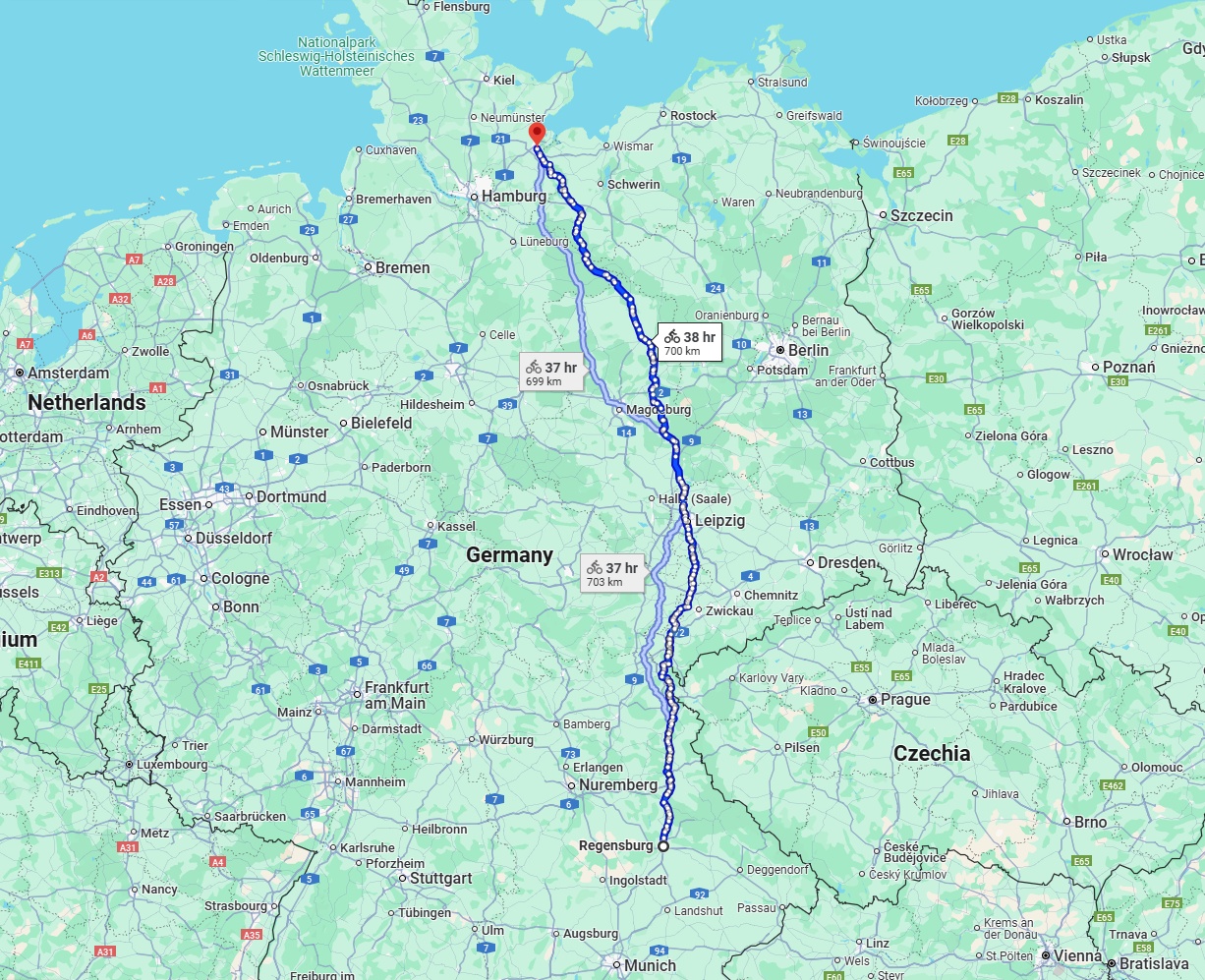Anreise von Regensburg Zu Lübeck Über 
