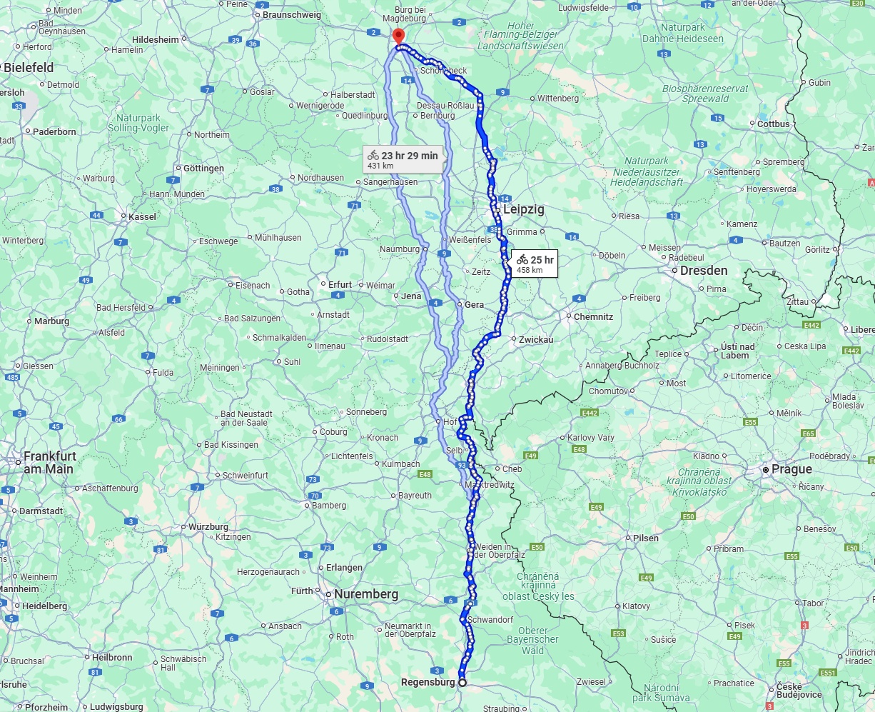 Anreise von Regensburg Zu Magdeburg Über 