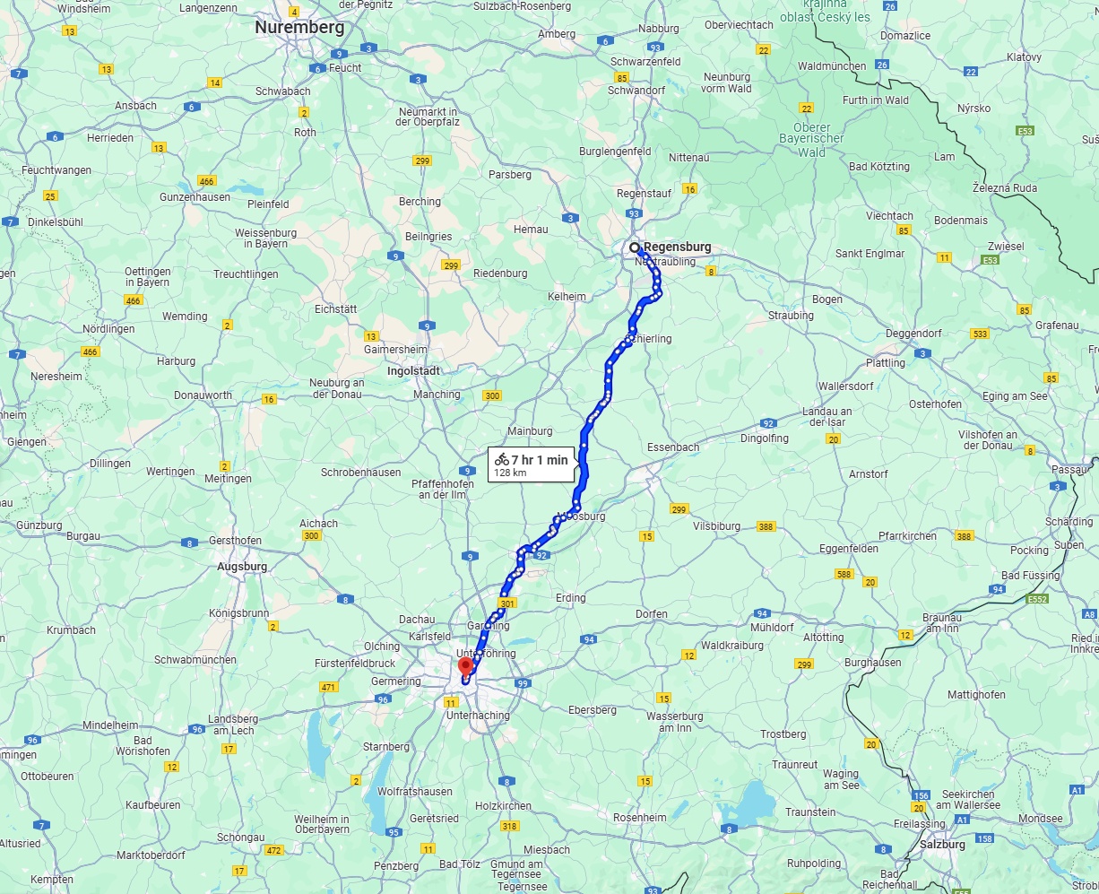 Anreise von Regensburg Zu München Über 