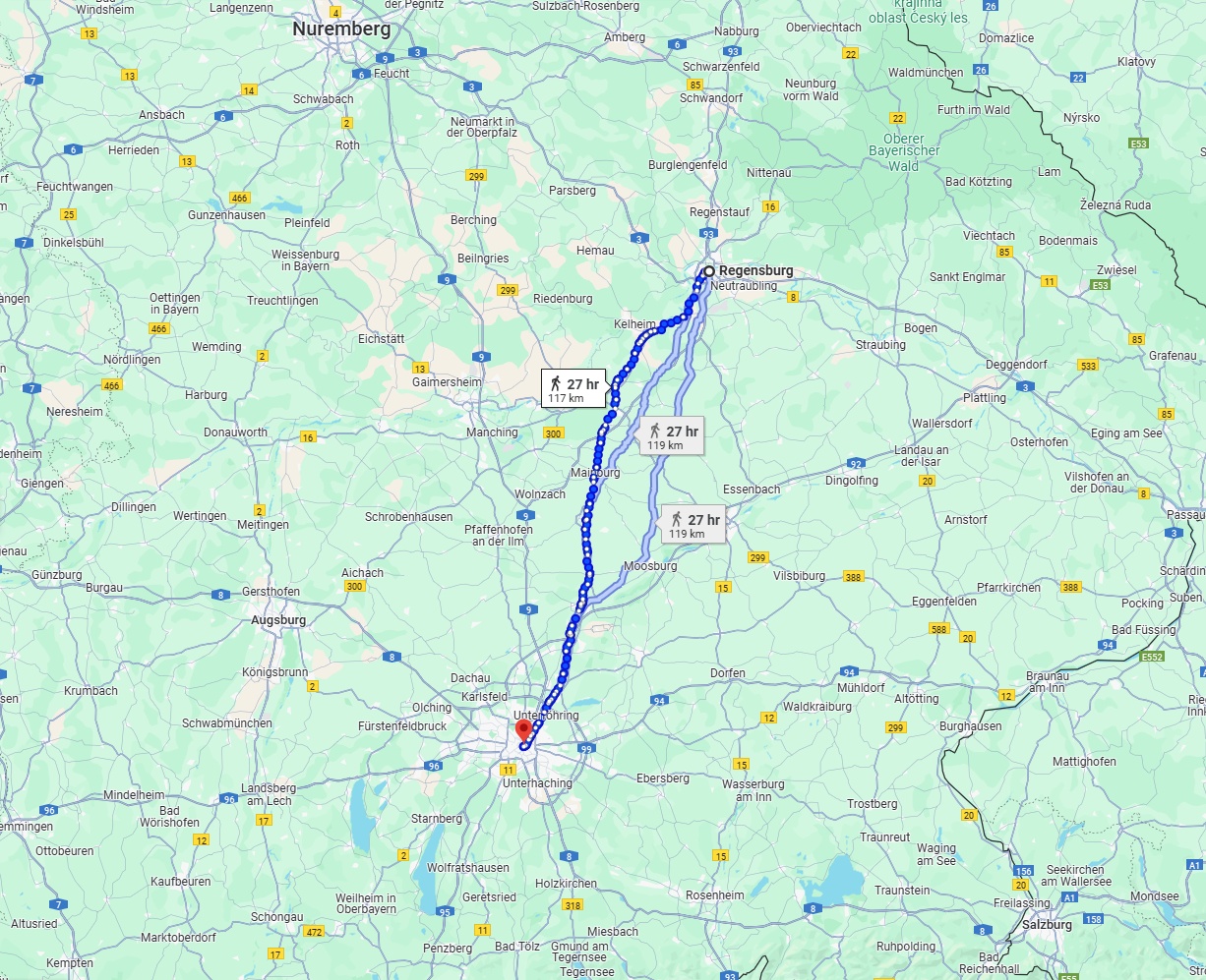 Anreise von Regensburg Zu München Über 