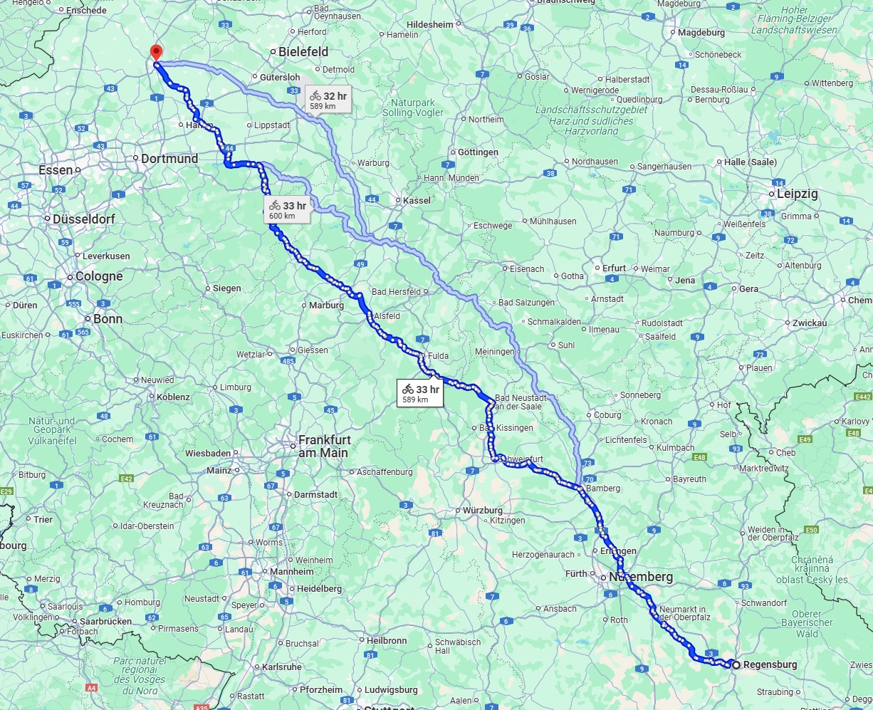Anreise von Regensburg Zu Münster Über 