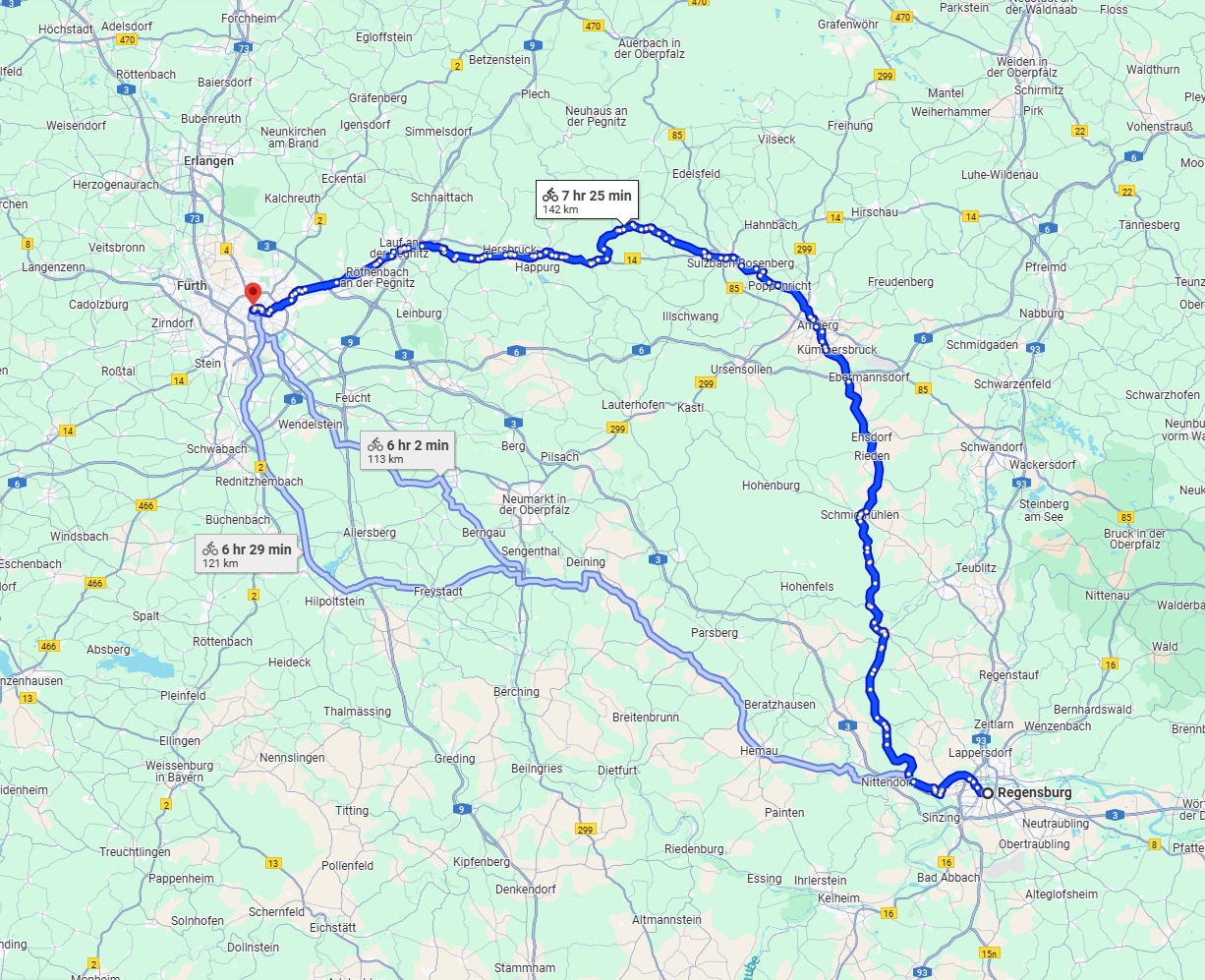 Anreise von Regensburg Zu Nürnberg Über 