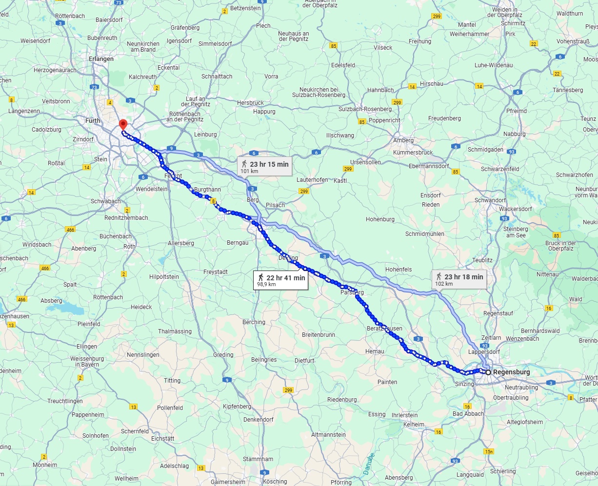 Anreise von Regensburg Zu Nürnberg Über 