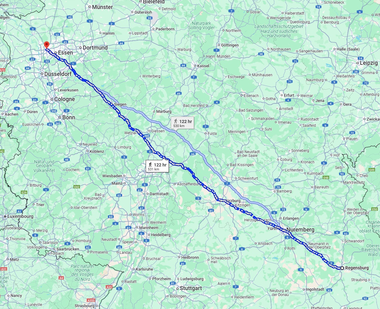 Anreise von Regensburg Zu Oberhausen Über 