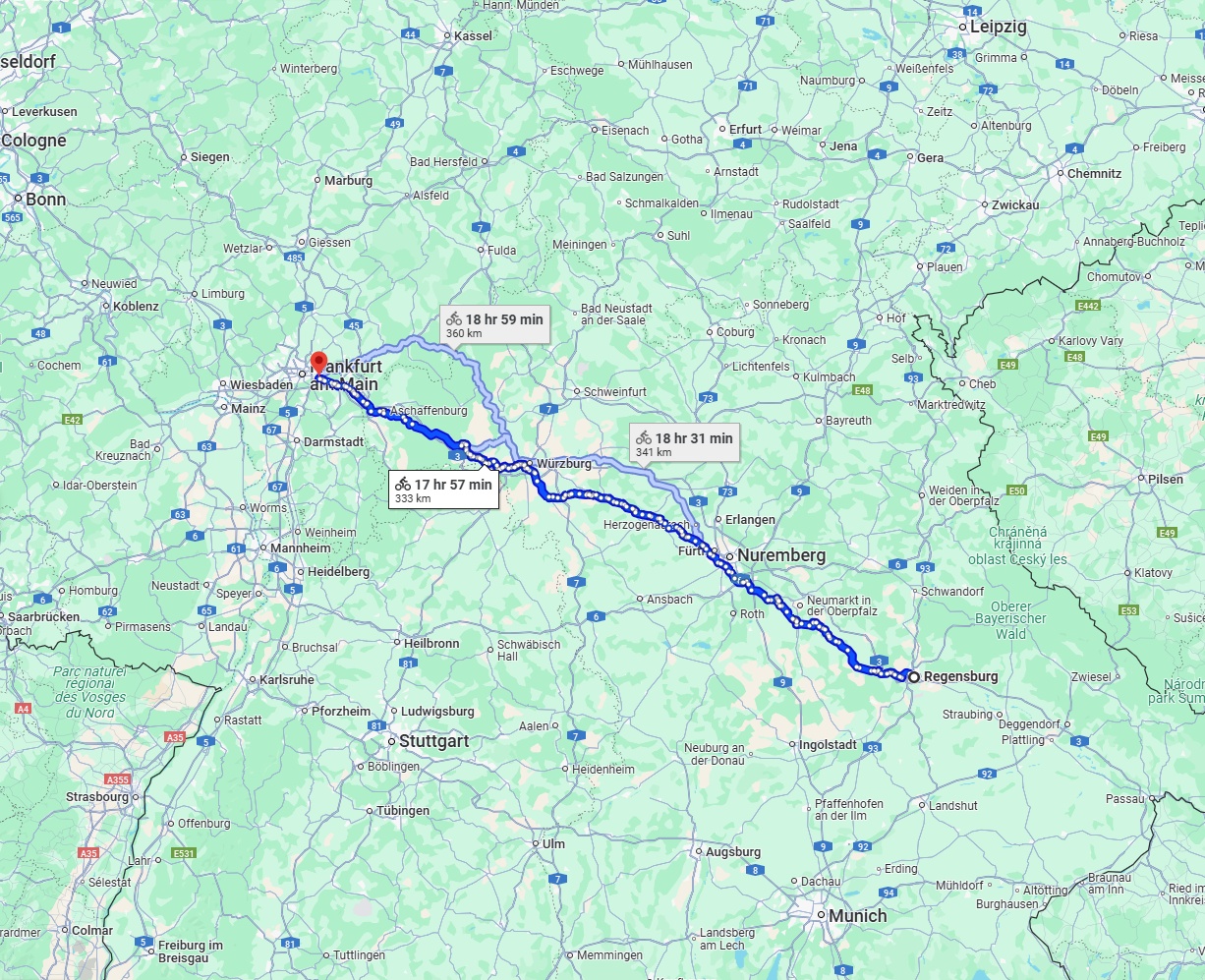Anreise von Regensburg Zu Offenbach am Main Über 