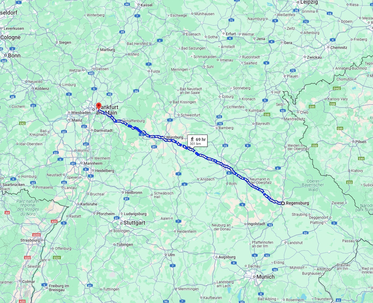 Anreise von Regensburg Zu Offenbach am Main Über 