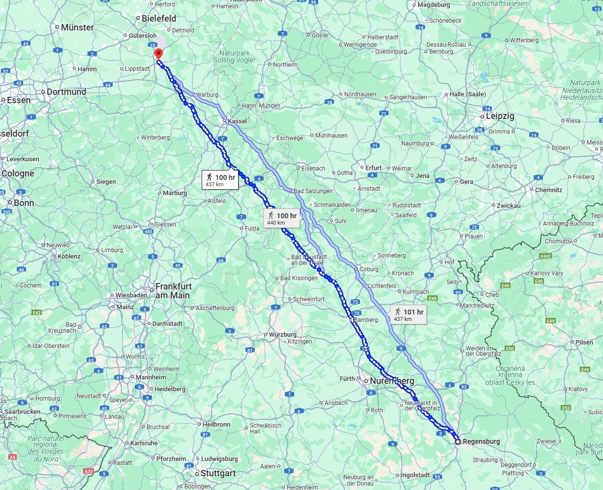 Anreise von Regensburg Zu Paderborn Über 