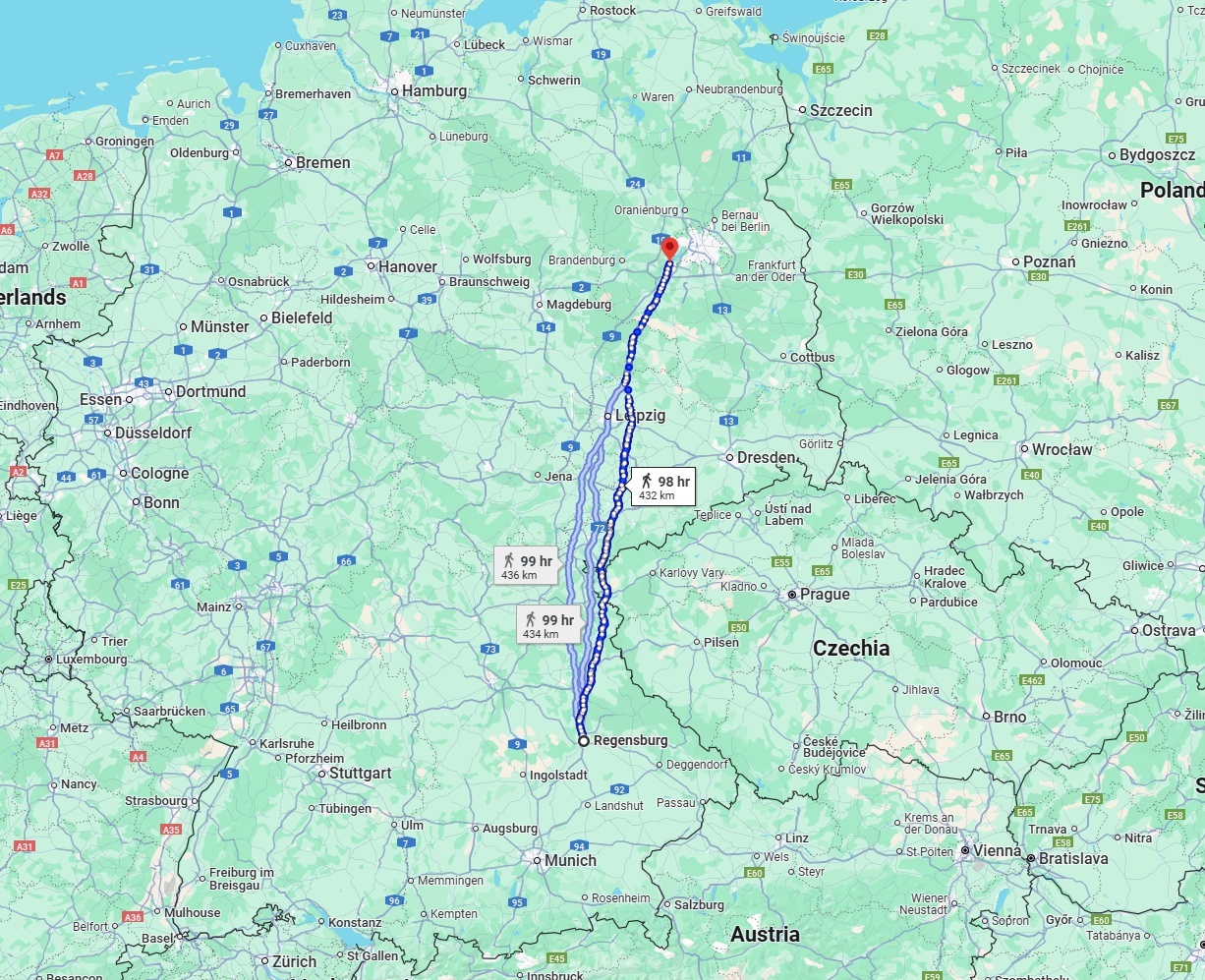 Anreise von Regensburg Zu Potsdam Über 