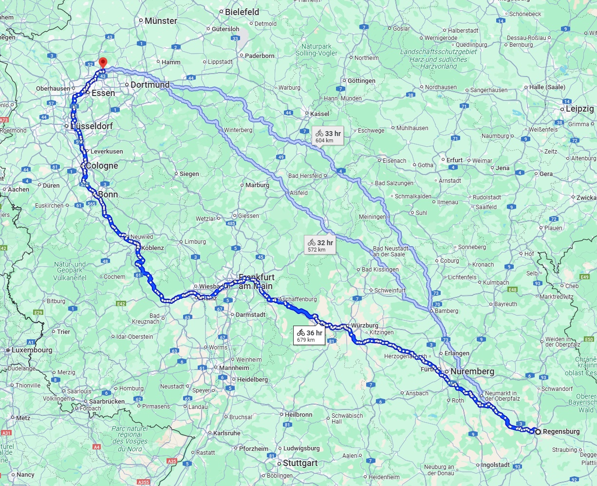 Anreise von Regensburg Zu Recklinghausen Über 