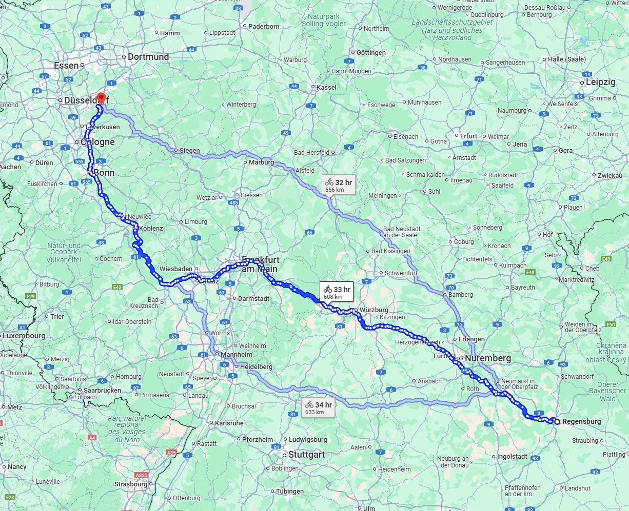 Anreise von Regensburg Zu Remscheid Über 