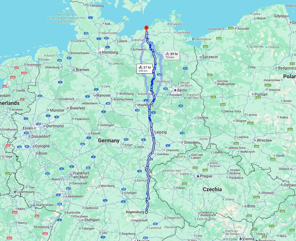 Anreise von Regensburg Zu Rostock Über 