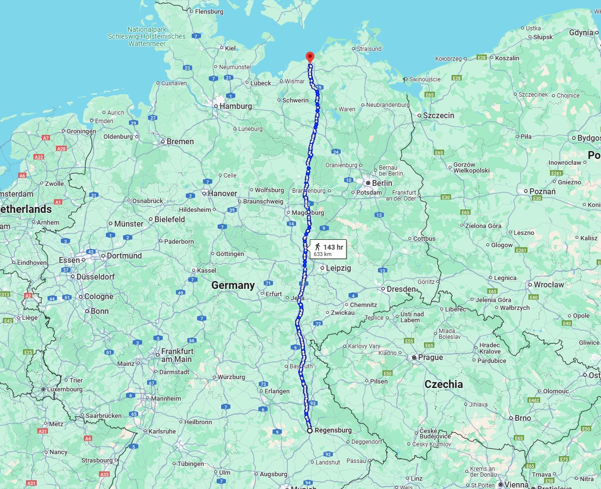 Anreise von Regensburg Zu Rostock Über 
