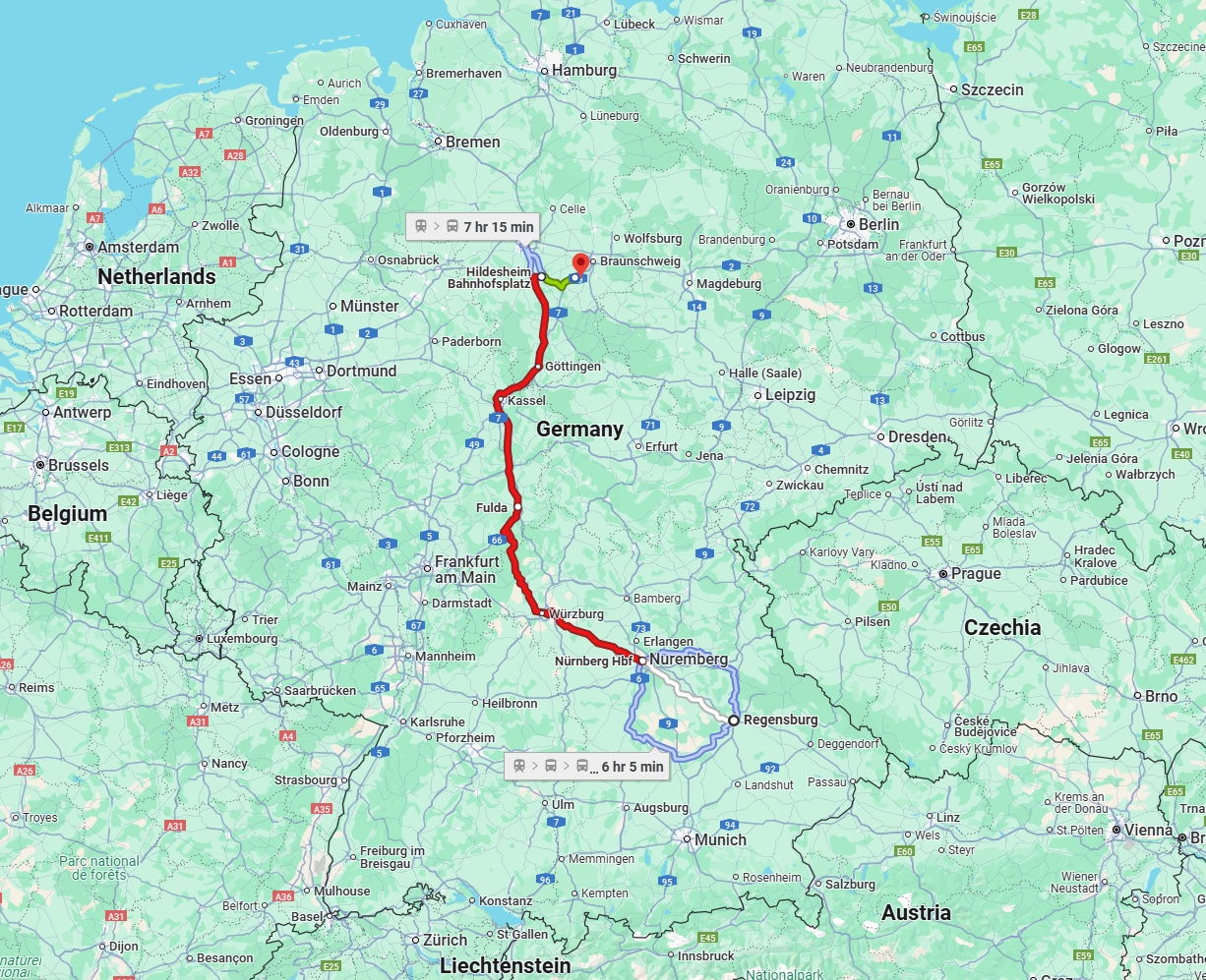 Anreise von Regensburg Zu Salzgitter Über 