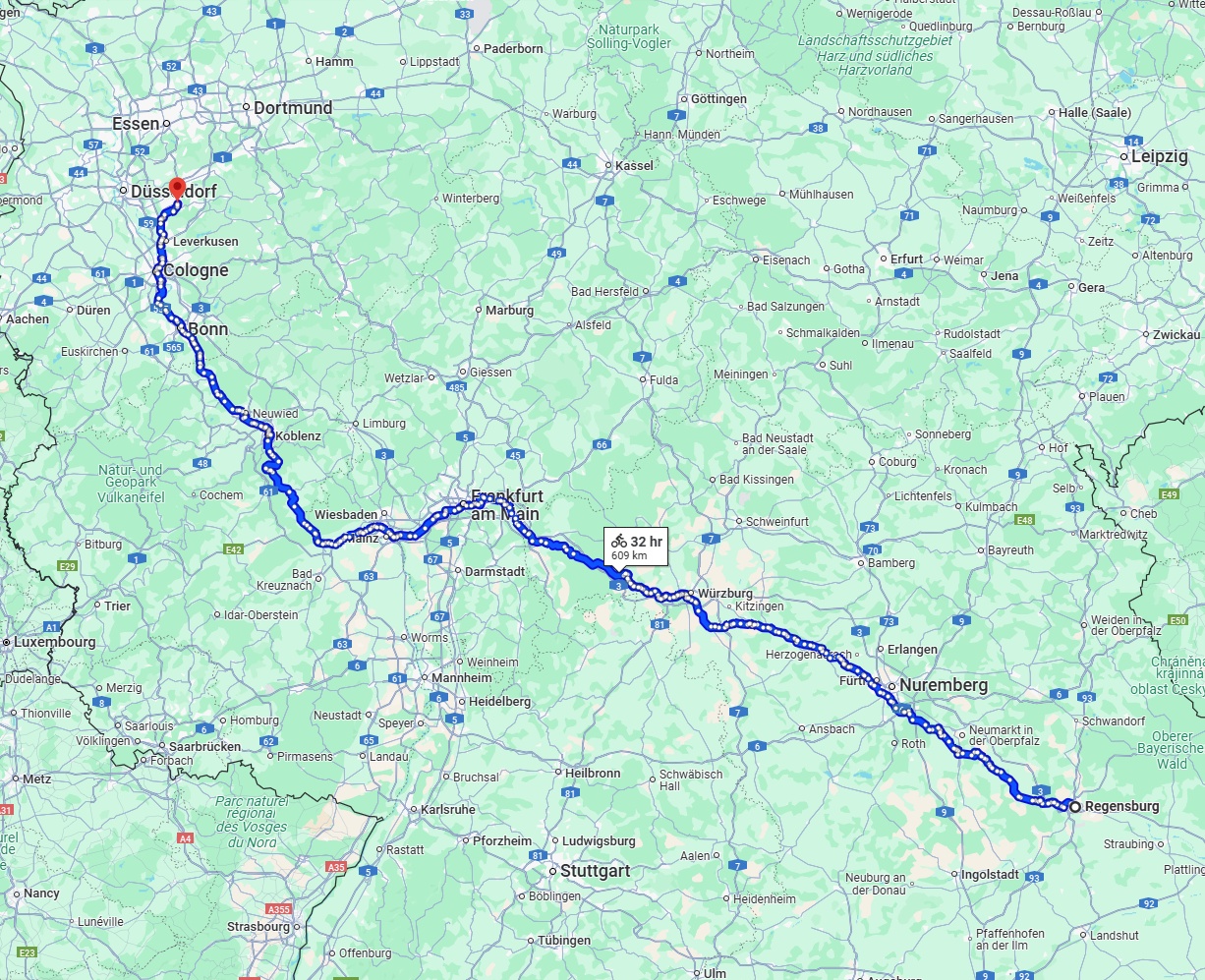 Anreise von Regensburg Zu Solingen Über 