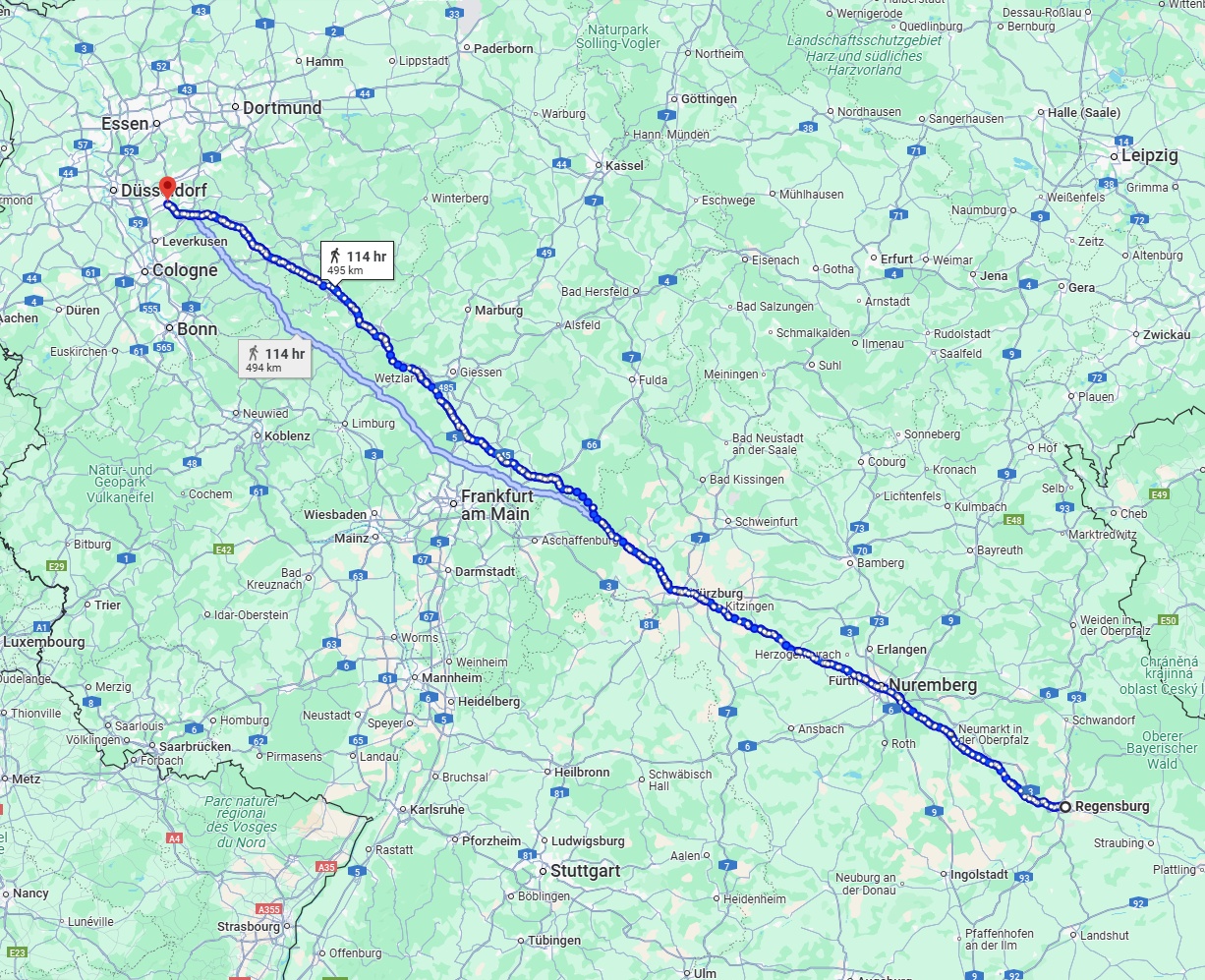 Anreise von Regensburg Zu Solingen Über 