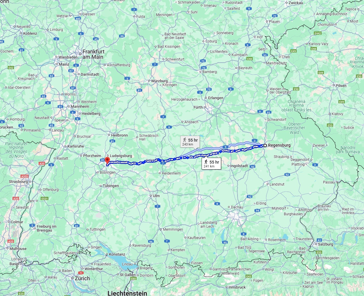 Anreise von Regensburg Zu Stuttgart Über 