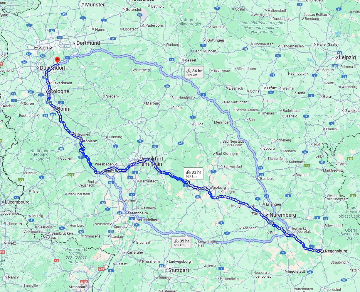 Anreise von Regensburg Zu Wuppertal Über 