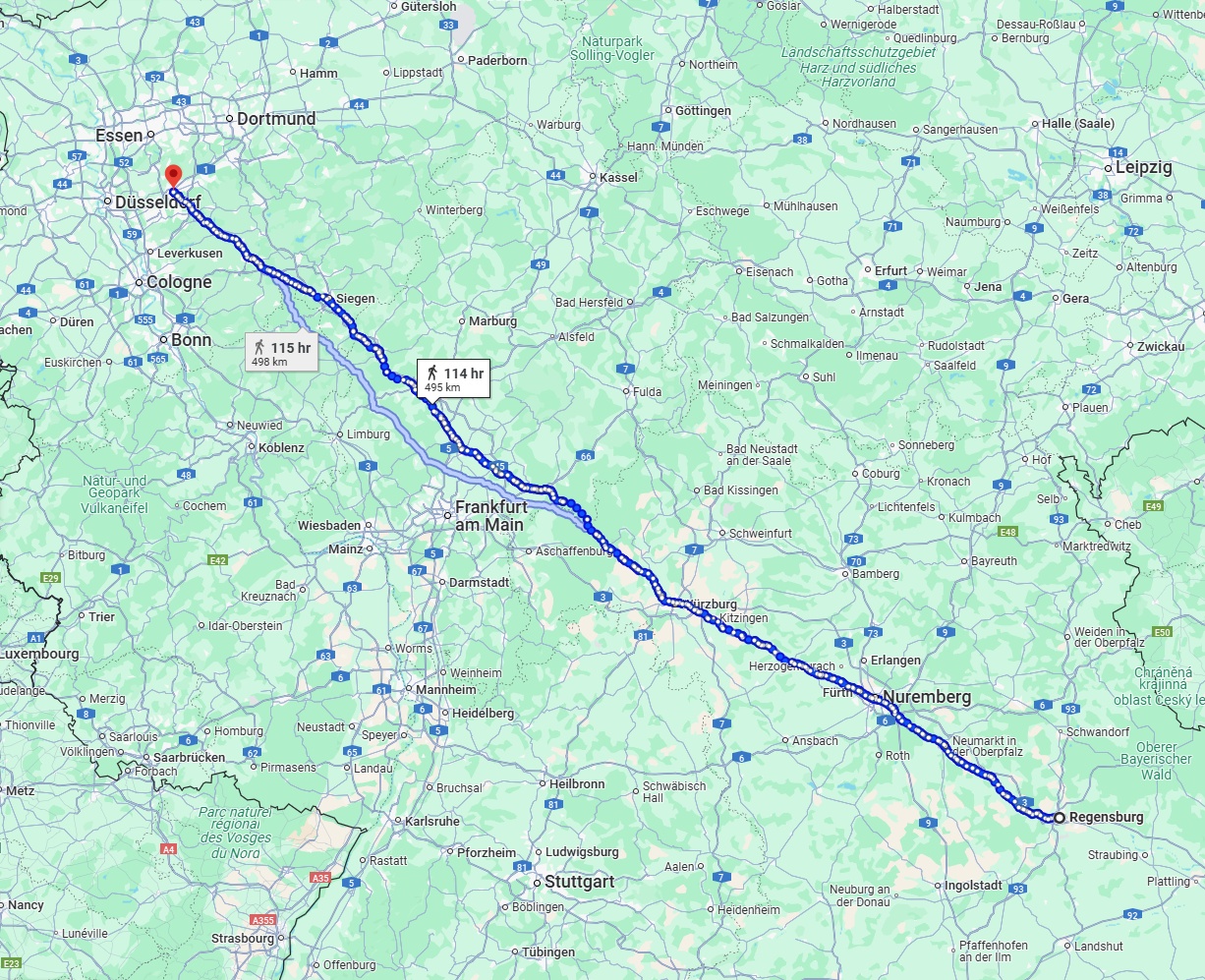 Anreise von Regensburg Zu Wuppertal Über 