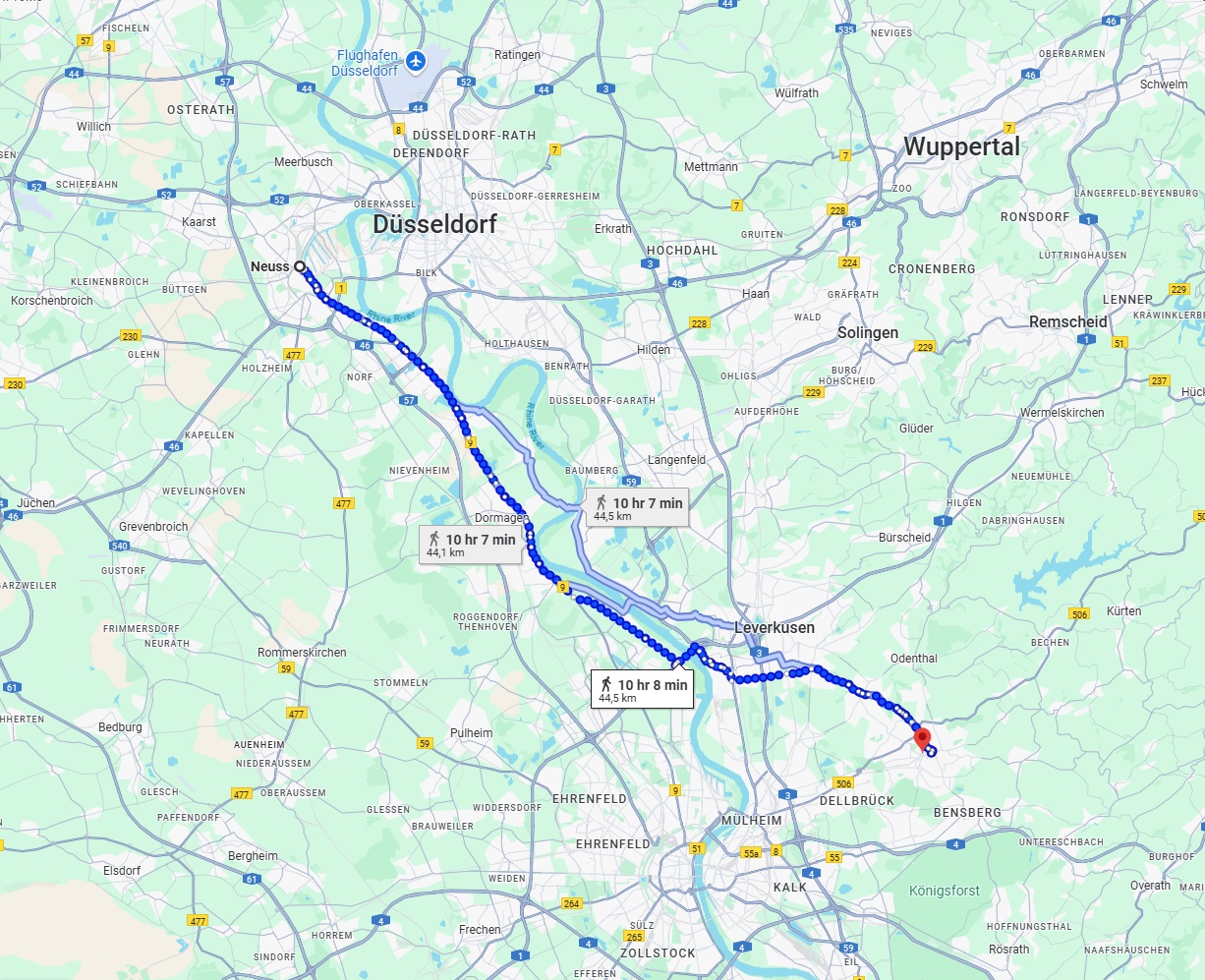 Anreise von Neuss Zu Bergisch Gladbach Über 