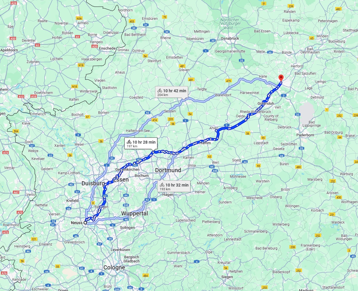 Anreise von Neuss Zu Bielefeld Über 