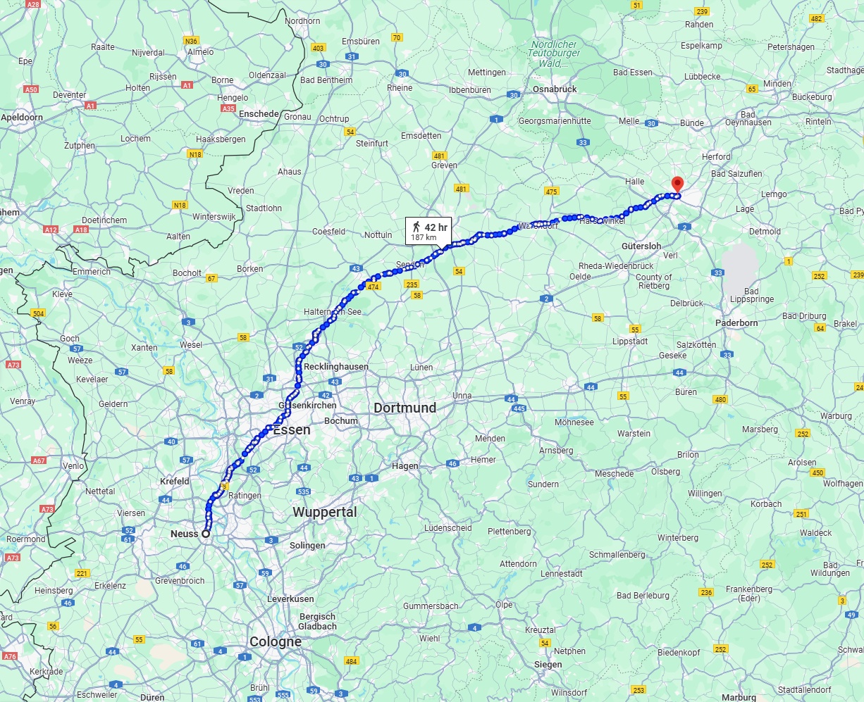 Anreise von Neuss Zu Bielefeld Über 