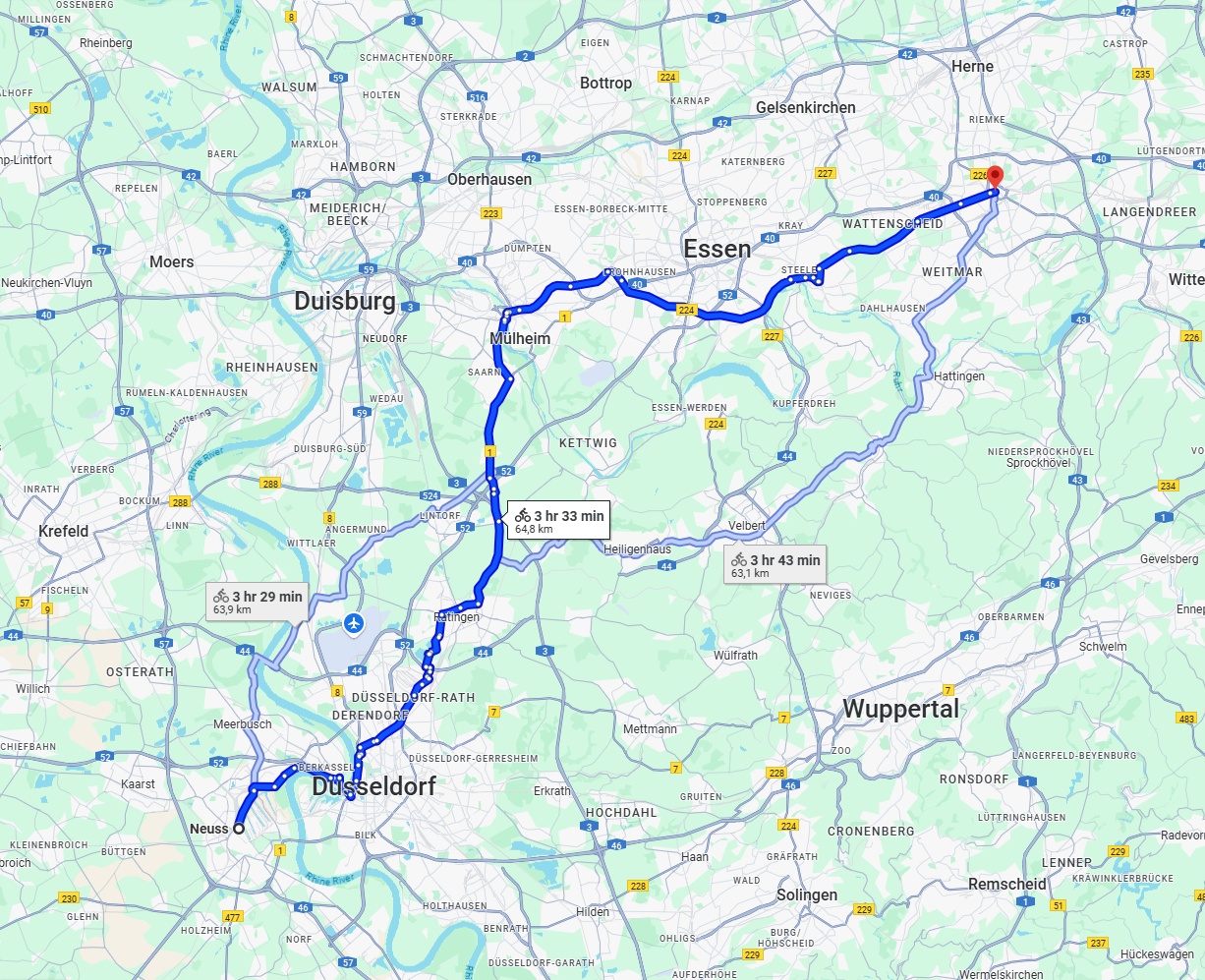 Anreise von Neuss Zu Bochum Über 