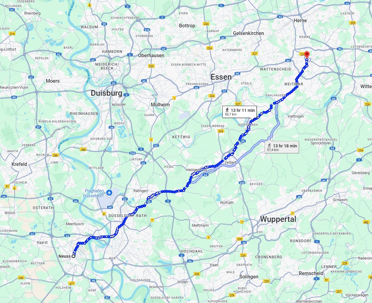 Anreise von Neuss Zu Bochum Über 
