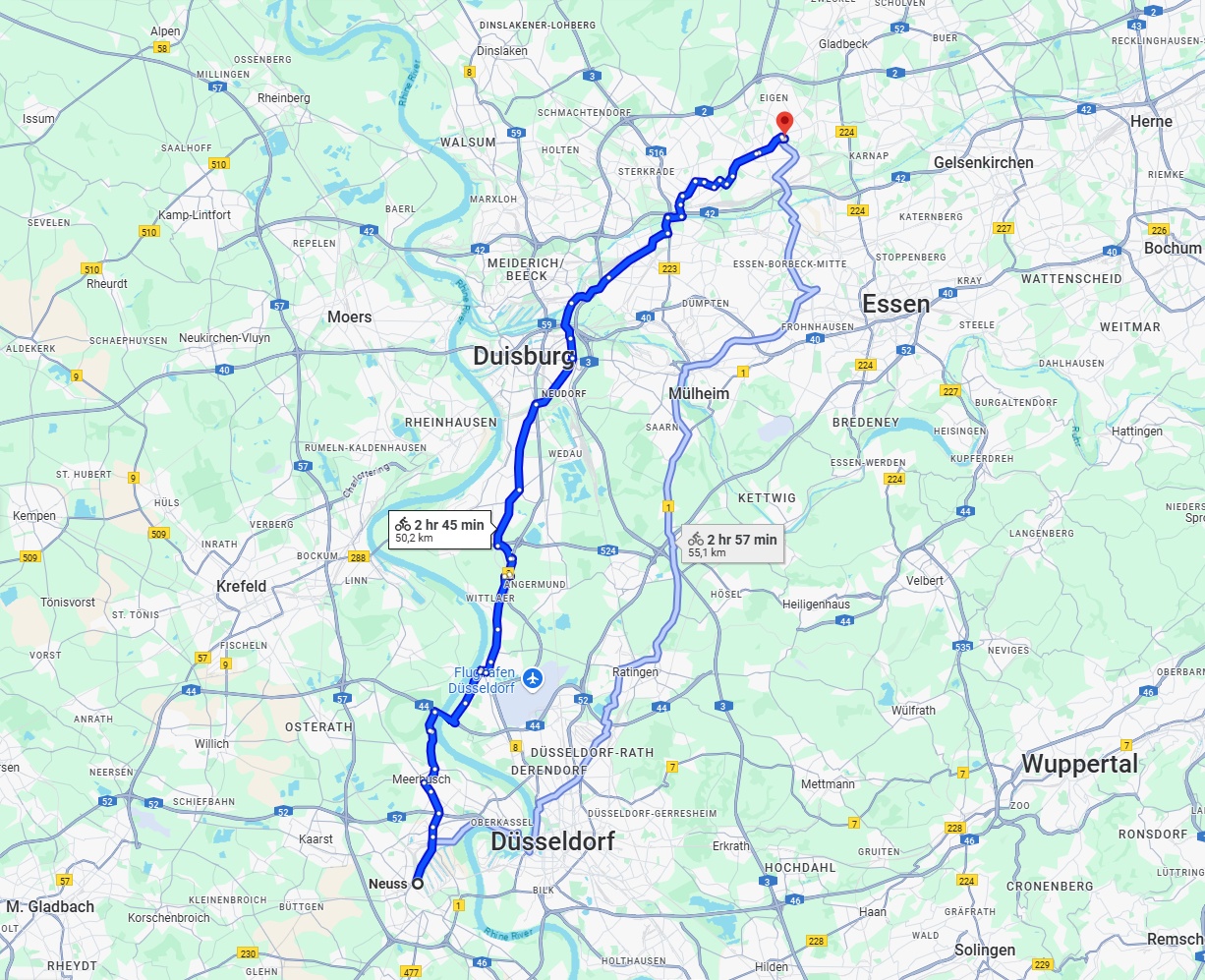 Anreise von Neuss Zu Bottrop Über 