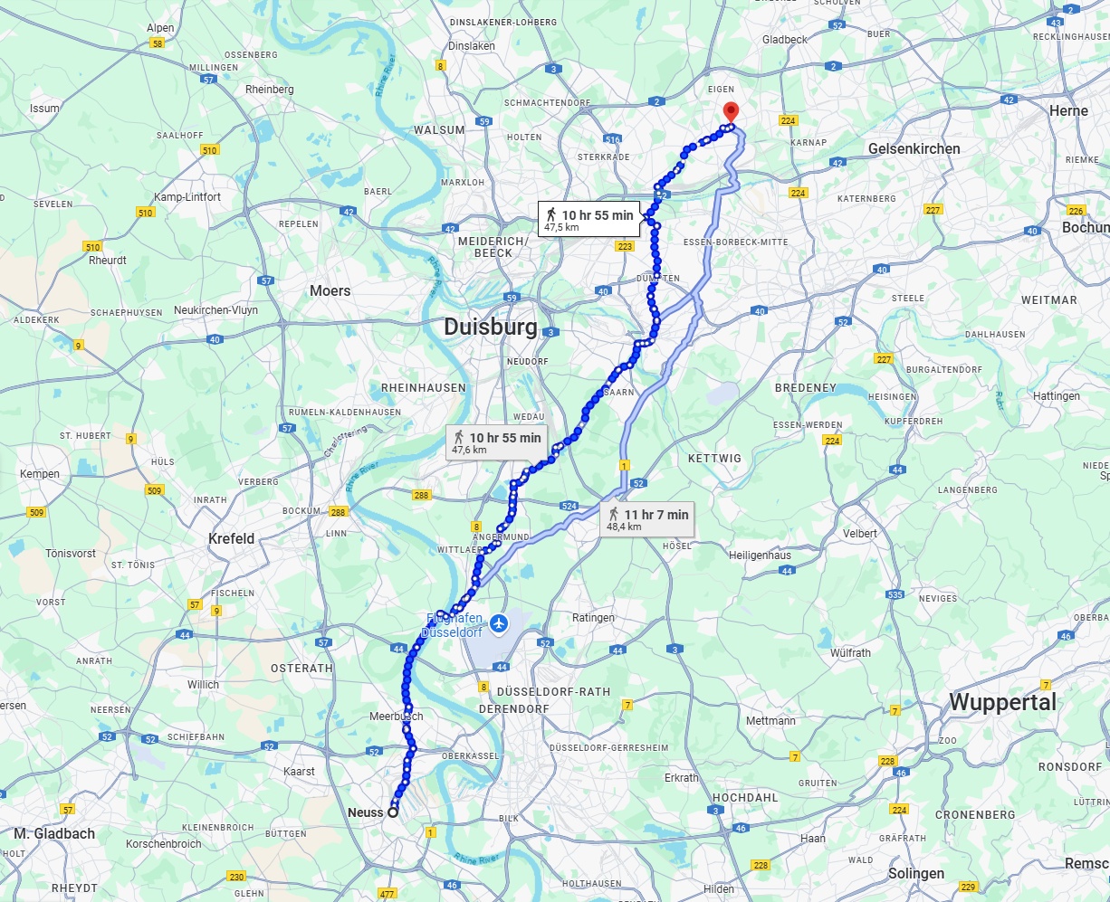Anreise von Neuss Zu Bottrop Über 