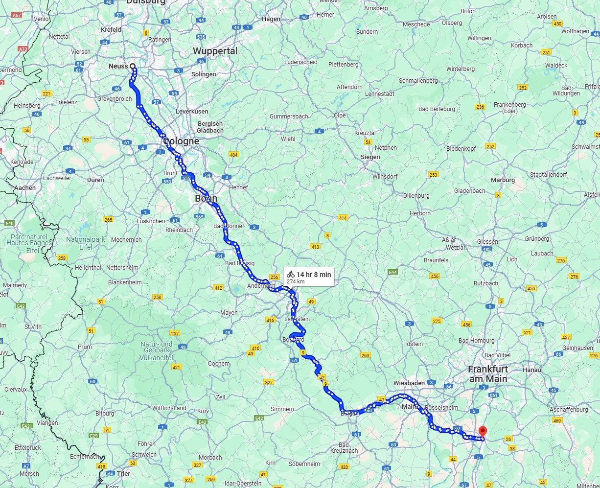 Anreise von Neuss Zu Darmstadt Über 