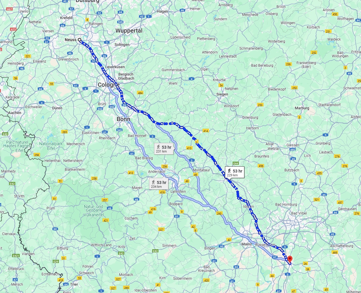 Anreise von Neuss Zu Darmstadt Über 