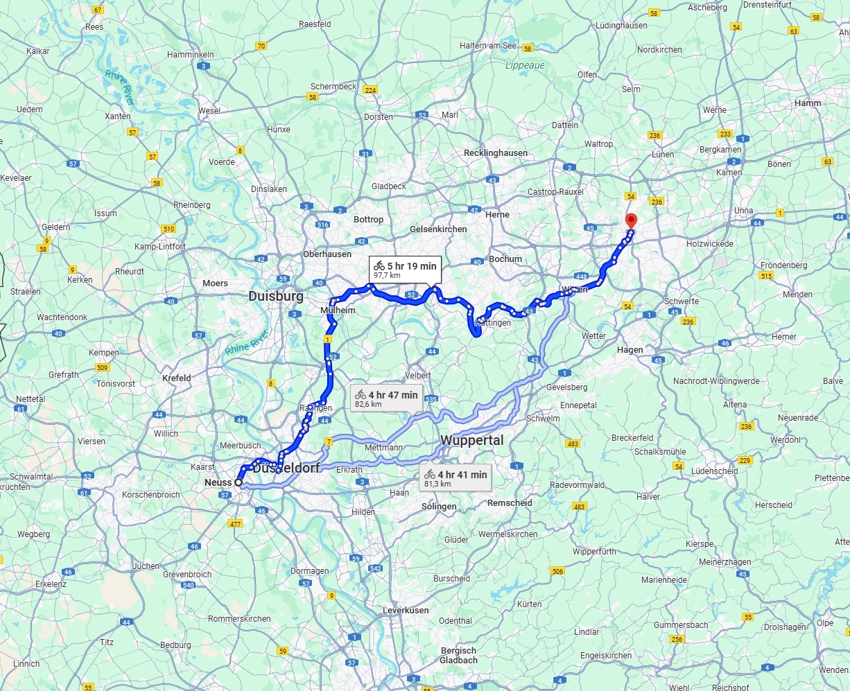 Anreise von Neuss Zu Dortmund Über 
