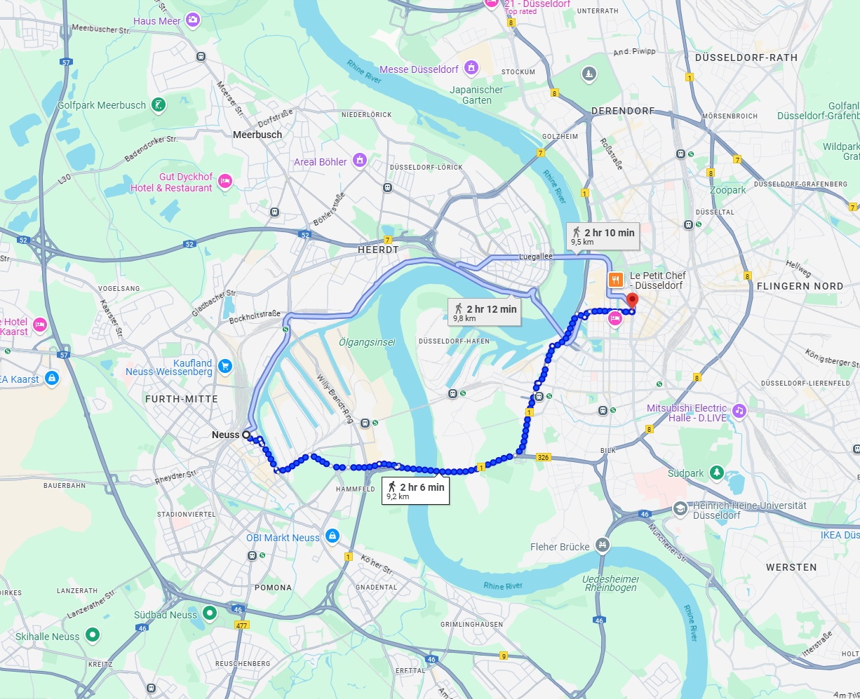 Anreise von Neuss Zu Düsseldorf Über 