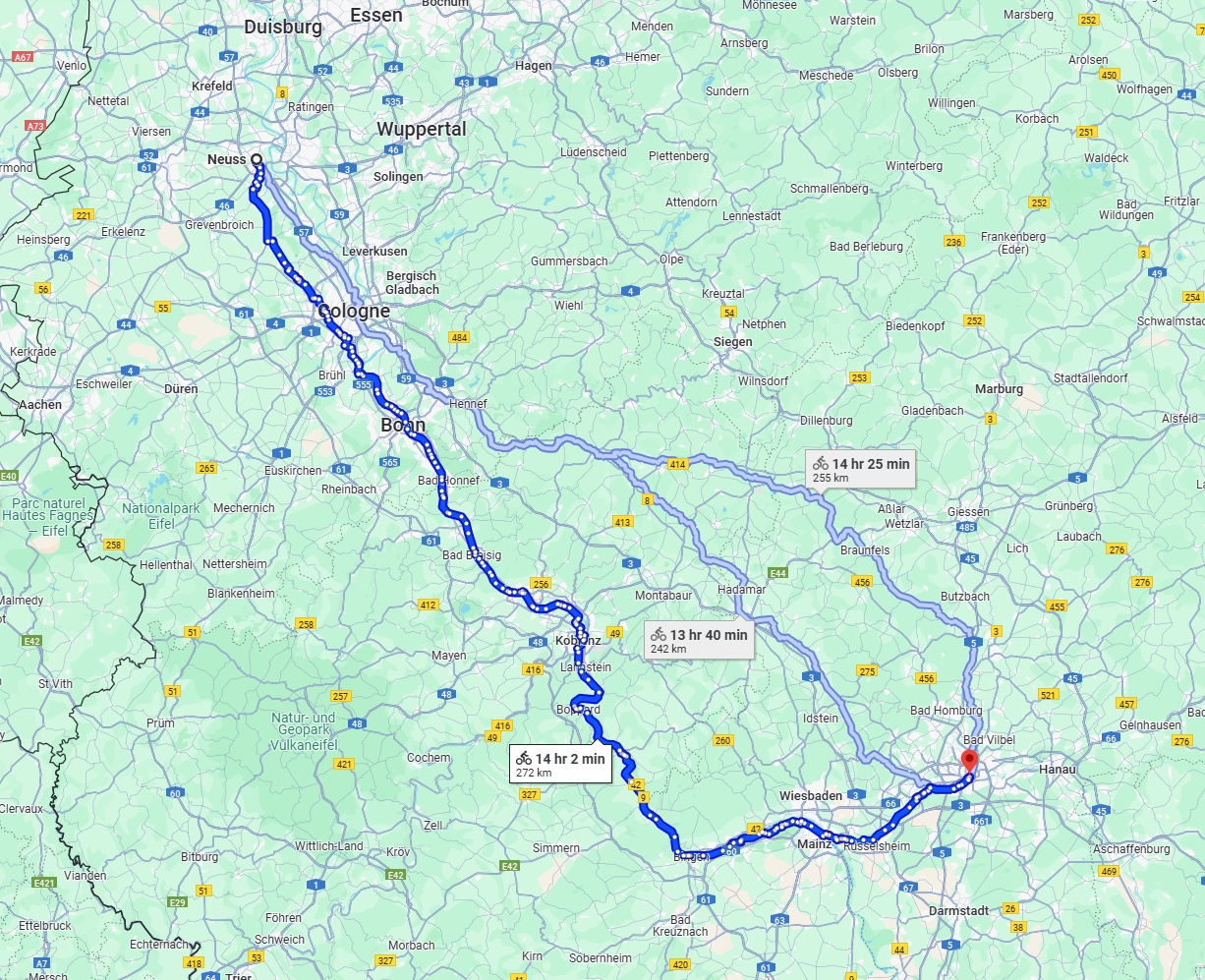 Anreise von Neuss Zu Frankfurt am Main Über 