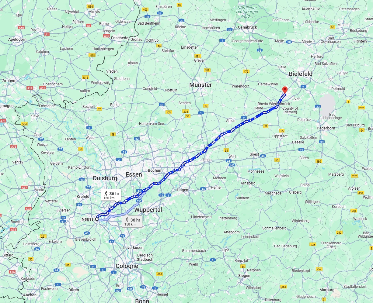 Anreise von Neuss Zu Gütersloh Über 